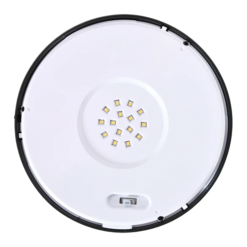 Outsunny Candeeiros de Pé de Exterior Altura 91,5cm com Luz LED Solar Sensor Crepúsculo e Brilho Variável Conjunto de 2 Candeeiros de Jardim IP44 para Pátio Parque Exterior Preto