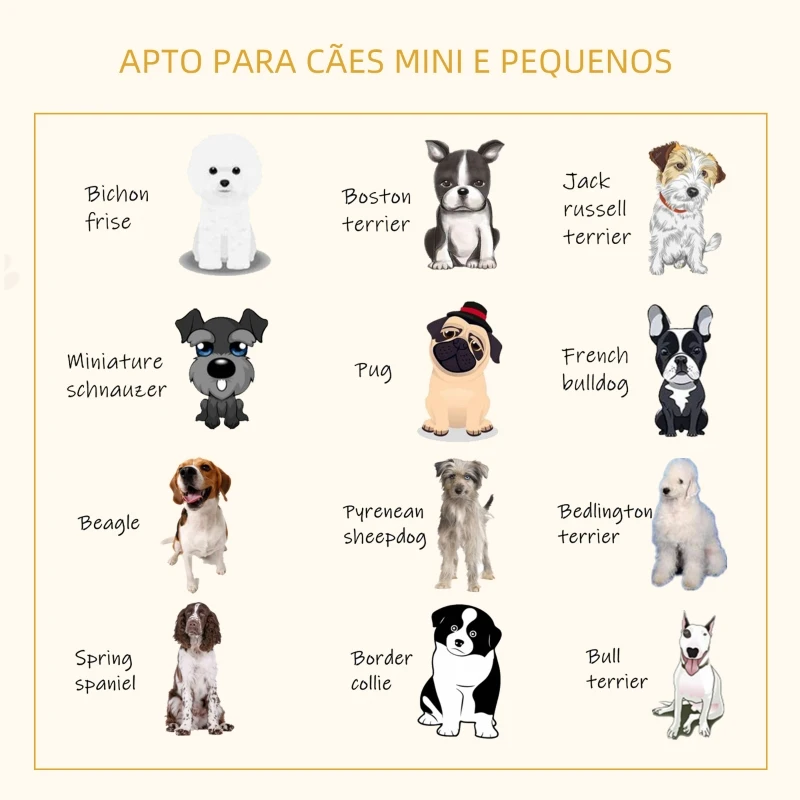 PawHut Cama de Madeira para Cães Gatos Sofá para Animais de Estimação Médios e Pequenos com Comedouro 2 Tigelas Almofada Acolchoada 100x56x39cm Natural e Branco