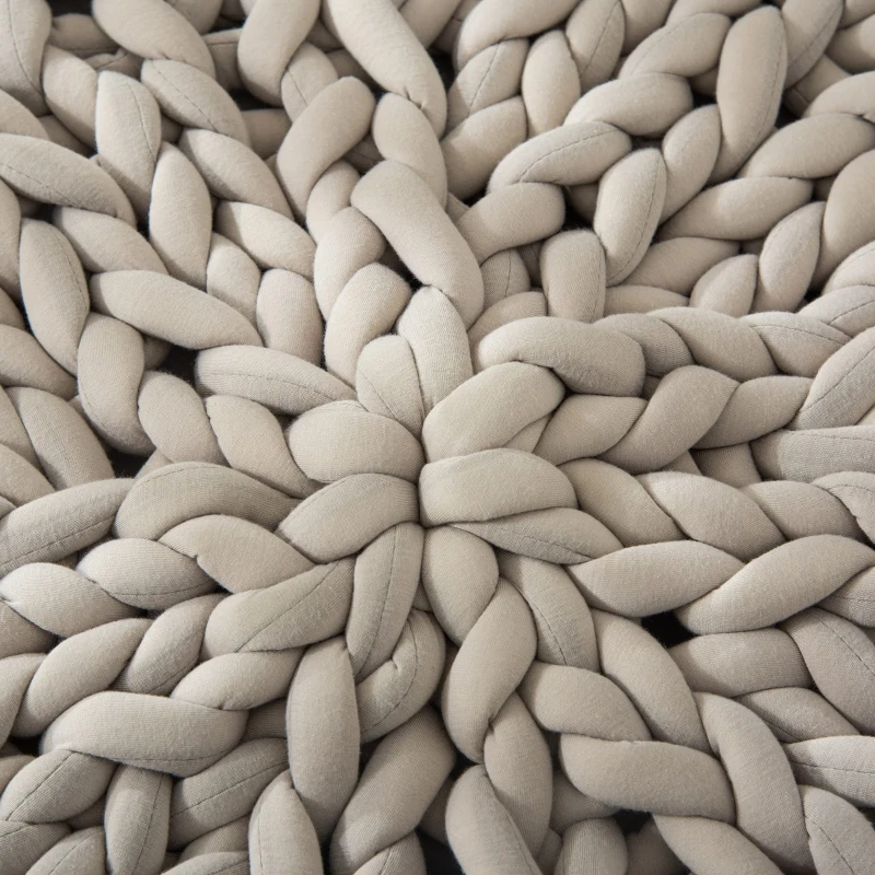 PawHut Cuccia per Cani e Gatti Rotonda, Rialzata e Lavabile in Cotone PP, Cuscino Imbottito, Φ93x15cm, Grigia