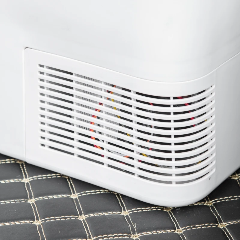 Outsunny Geleira Elétrica de Compressor 25L Portátil até -20℃ com Luz LED e Alças Dobráveis Geleira de Carro 12V/24V e 240V para Casa Campismo Viagem 58,5x33,5x35,2cm Branco