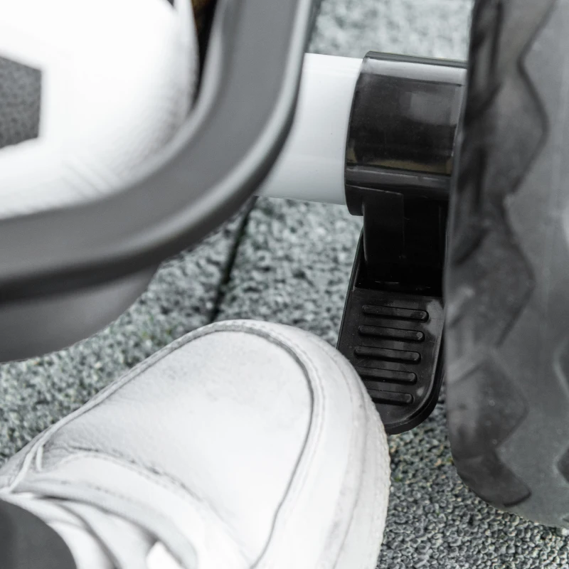 HOMCOM 2 in 1 driewieler kinderwagen omkeerbaar verstelbaar afneembaar handvat luifel leuning opbergen voetsteun koppeling PP kunststof metaal fluweelachtig polyester roze + wit 100 x 48 x 106 cm