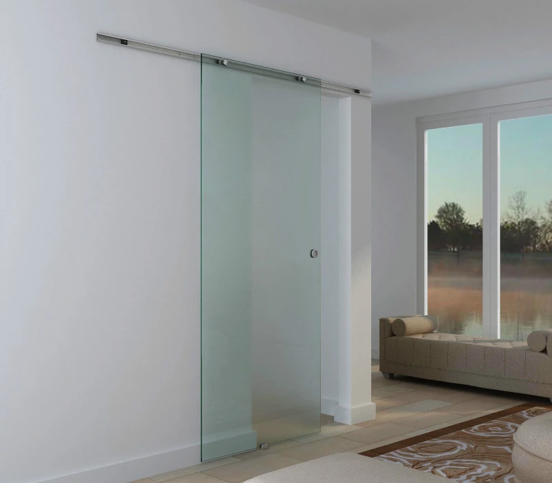 HOMCOM glazen schuifdeur schuifdeur glazen deur kantoor met zonder stroken 775/900/1025 x 2050 mm