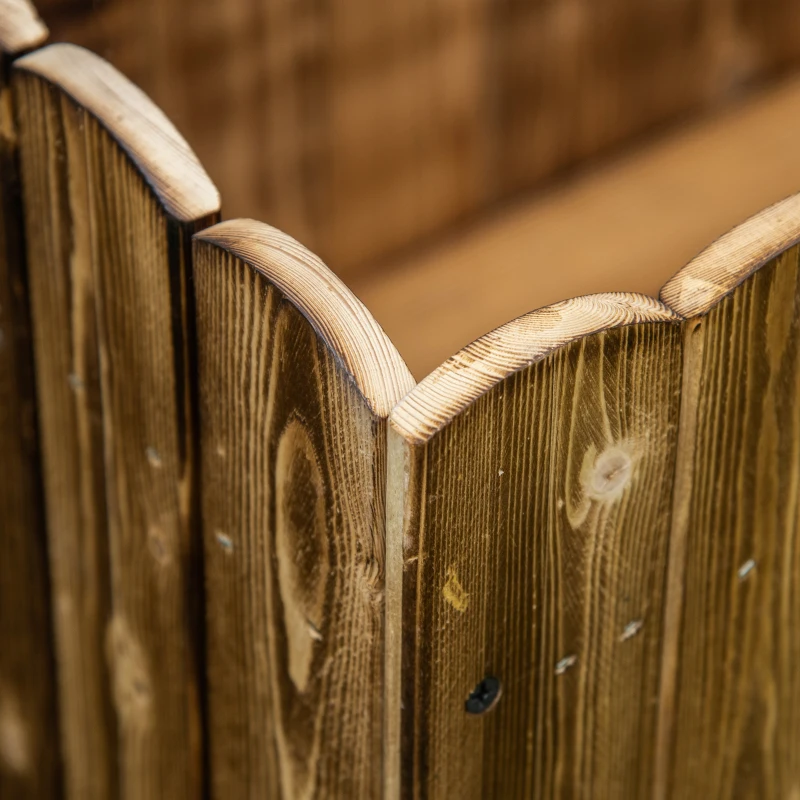 Outsunny verhoogd bed plantenbak kruidenbed plantenbak groente bloembed bloembak vurenhout (model 4)