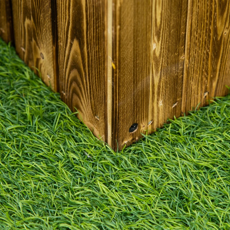 Outsunny verhoogd bed plantenbak kruidenbed plantenbak groente bloembed bloembak vurenhout (model 4)