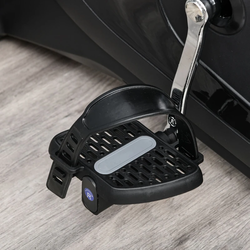 HOMCOM hometrainer fietstrainer hometrainer magnetische hartslagmeting LCD computerdisplay fitnessfiets verstelbaar 150 kg staal zwart 94 x 54 x 142 cm