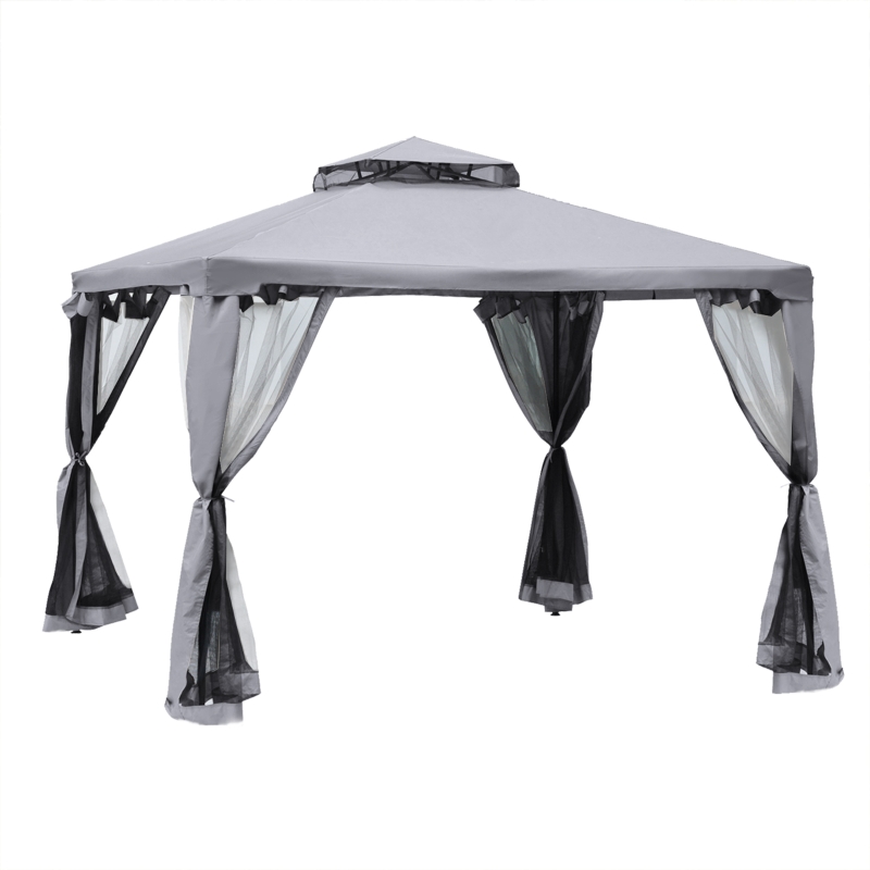 Tuinpaviljoen Paviljoen feesttent partytent tuintent met 4 x zijwanden 3 x 3 m
