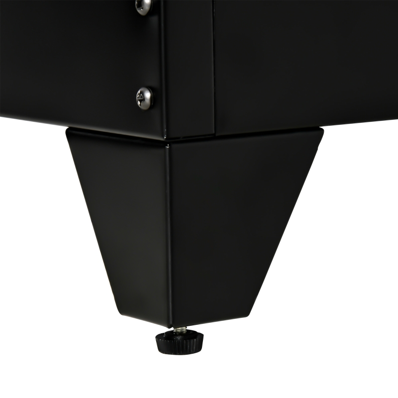 HOMCOM dressoir archiefkast met gelamelleerde deuren garderobe opbergkast industriële metalen kast met 2 verstelbare planken woonkamer slaapkamer zwart 75 x 33 x 110 cm(m-10)