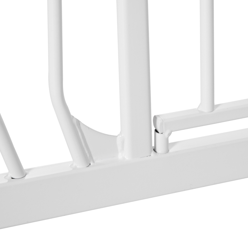 HOMCOM Türschutzgitter Treppenschutzgitter für 6-24 monatliche Kinder Türöffnungen Flure Treppen 97-108 cm breit erweiterbar Weiß