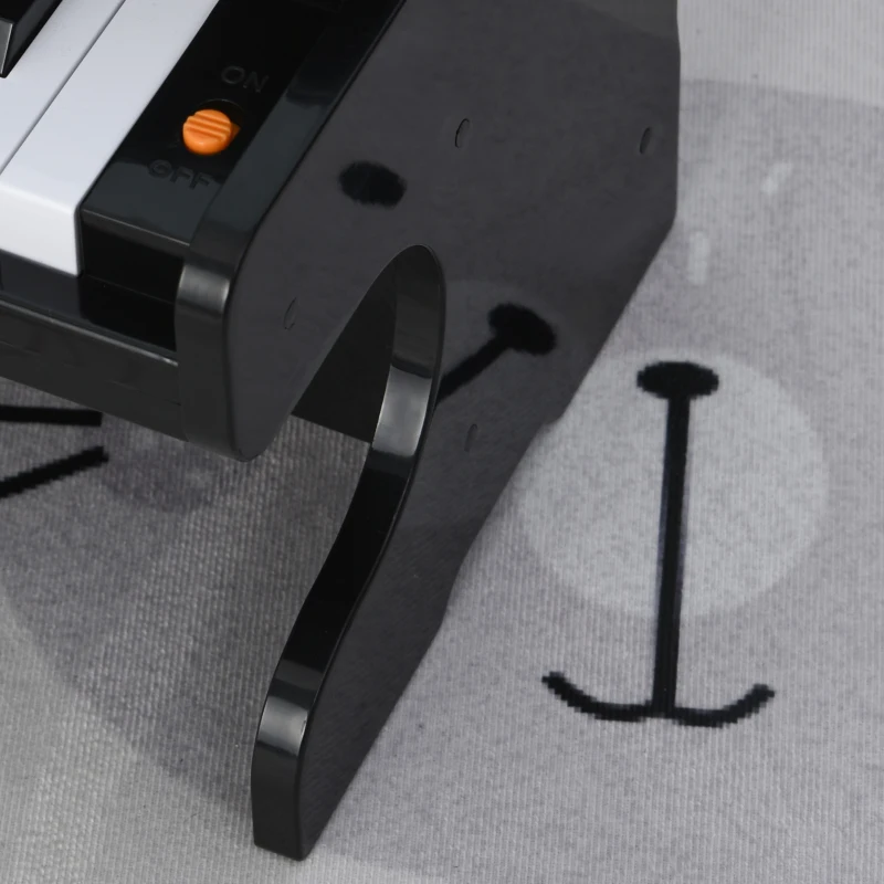 HOMCOM Kinder Elektronisches Klavier Mini-Klavier 25 Tasten Kinderpiano Keyboard für 3-6 Jahre Musikinstrument inkl. Notenpult ABS Schwarz 39,5 x 23,5 x 38,5 cm