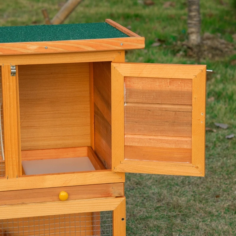 PawHut Cusca Iepuri, 90x45x80cm, verde, portocaliu