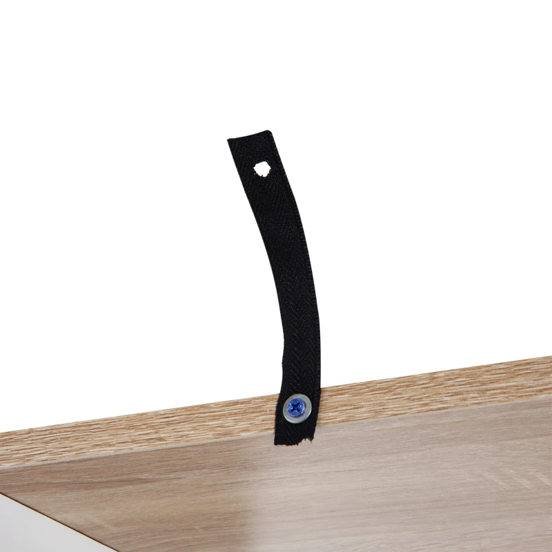 HOMCOM 5-tier Bookcase Storage Display Shelving S Shape design Unit Divider Natural