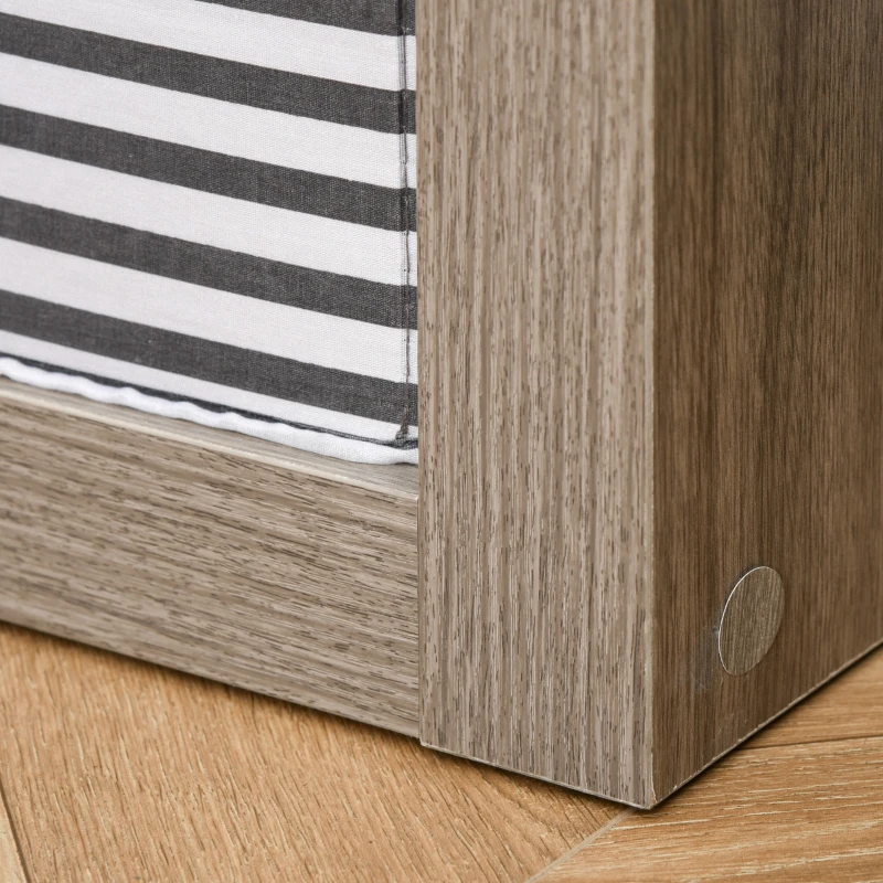 HOMCOM 2-Tier Storage Shelf Bookshelf Display Cabinet Double Cube Shelving Unit with Fabric Drawer, Grey