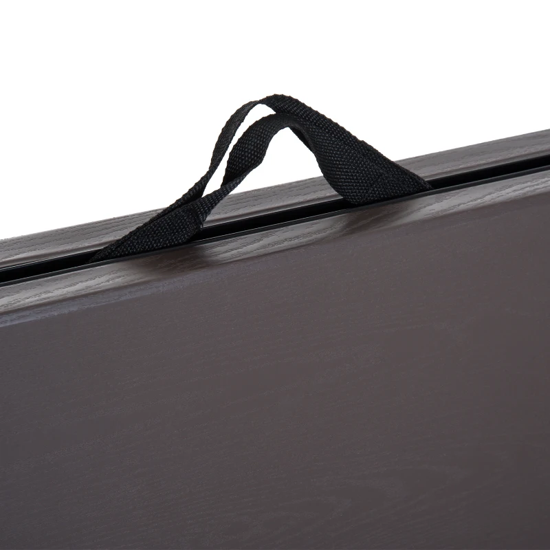 Outsunny Masa Camping Pliabila, din Metal si Plastic Maro 86x86x71,5cm