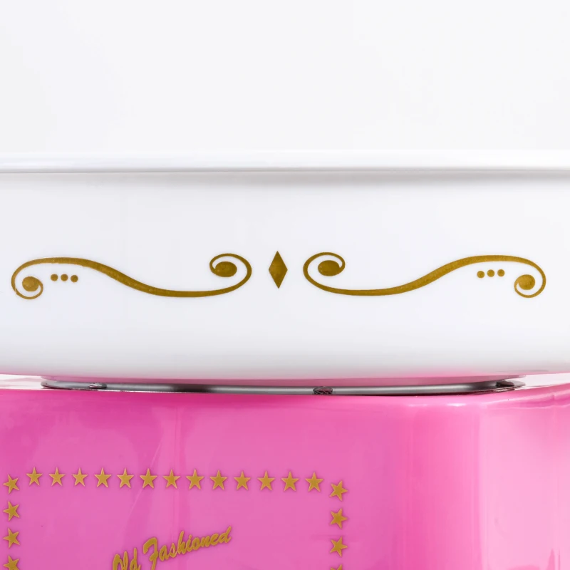 HOMCOM Aparat pentru Vată de Zahăr din Plastic Roz