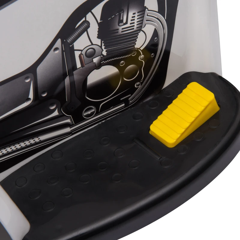 HOMCOM Moto Elettrica 6V per Bambini 18-36 Mesi con 3 Grandi Ruote, Luci e Suoni Realistici, Bianco, 80x35x52cm