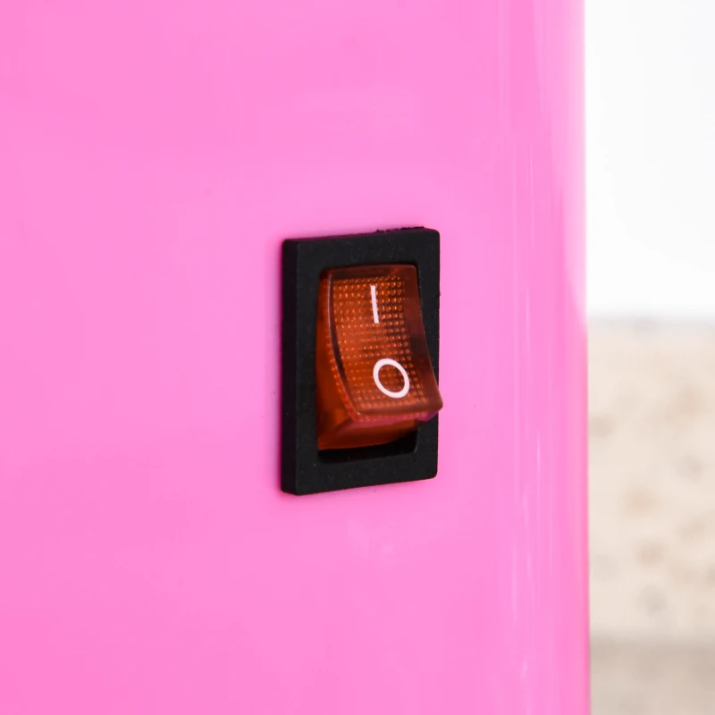 HOMCOM Aparat pentru Vată de Zahăr din Plastic Roz