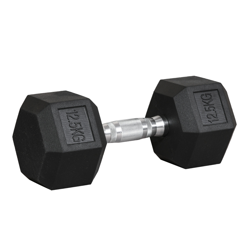 HOMCOM Hexagon Kurzhanteln Griff gerändelt 1 x 12,5 KG