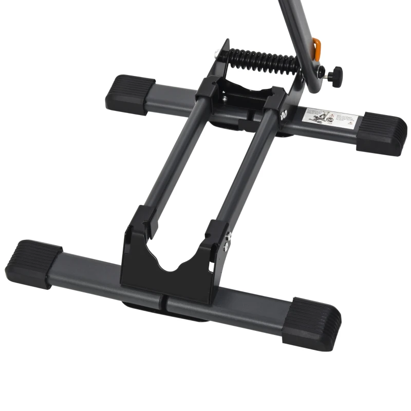 HOMCOM Fahrradhalter, Klappbarer Fahrradständer, Ausstellungsständer,  Fahrrad Zubehör, Metall, Schwarz, 39 x 35 x 45,5 cm