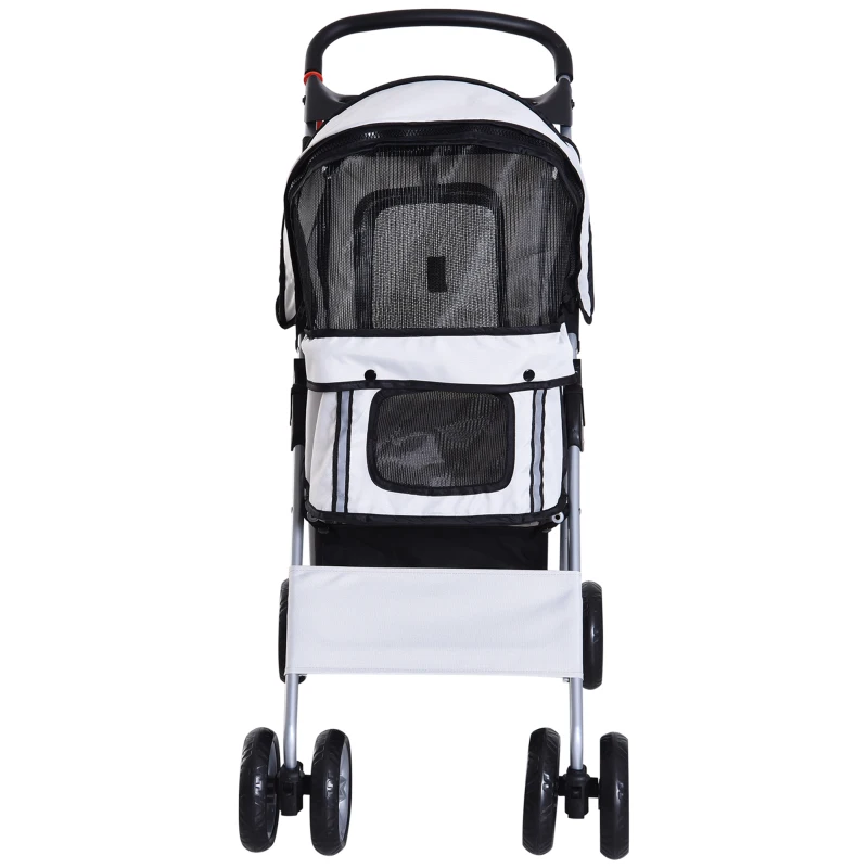 PawHut Carucior Pliabil pentru Caini 75×45×97 cm – Gri