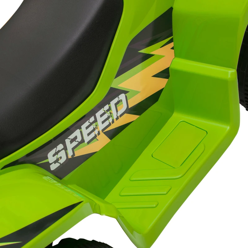 HOMCOM Quadriciclo Elétrico para Crianças de 18-36 Meses Quadriciclo a Bateria 6V com Avance e Retrocesso 72x40x45,5cm Verde