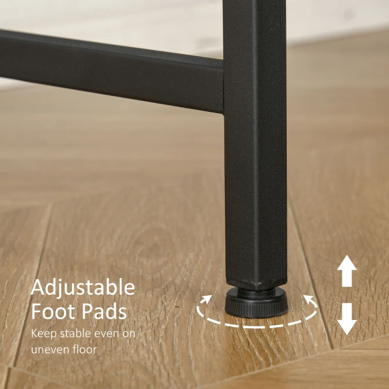 HOMCOM L Shape Computer Desk with Large Tabletop, Industrial Corner Desk for Small Space, Home, Office, Study, Rustic Brown