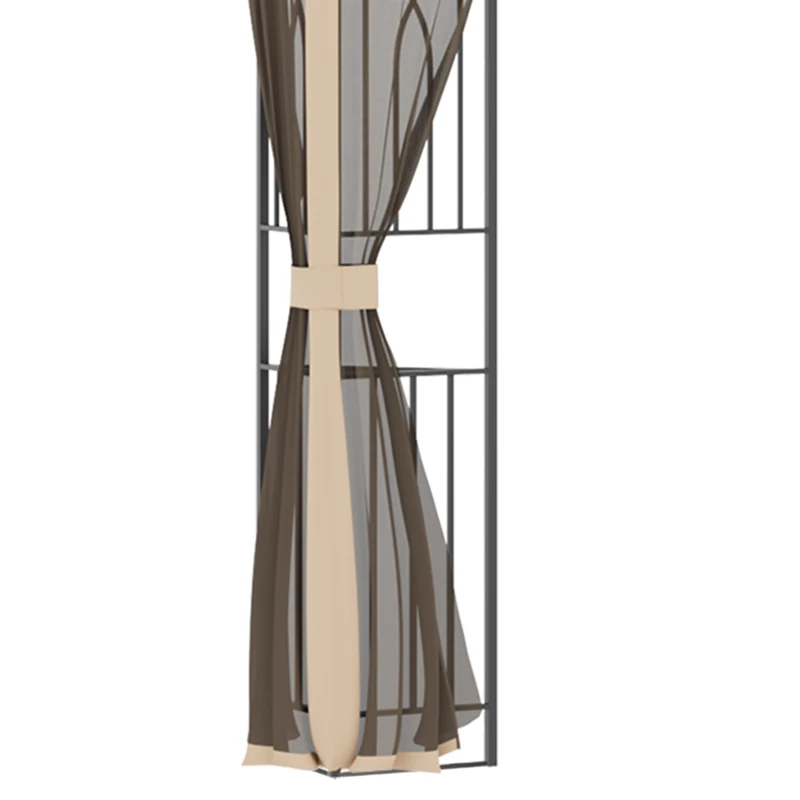 Outsunny Pawilon Ogrodowy z Odpinanymi Ściankami i Praktycznymi Półkami