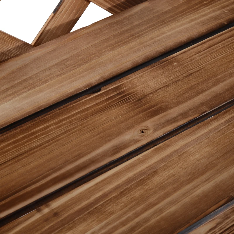 Outsunny 3-Tier Wooden Flower Stand Plant Holder Shelf Display Rack Pots Storage Outdoor Indoor  75 x 38 x 120cm