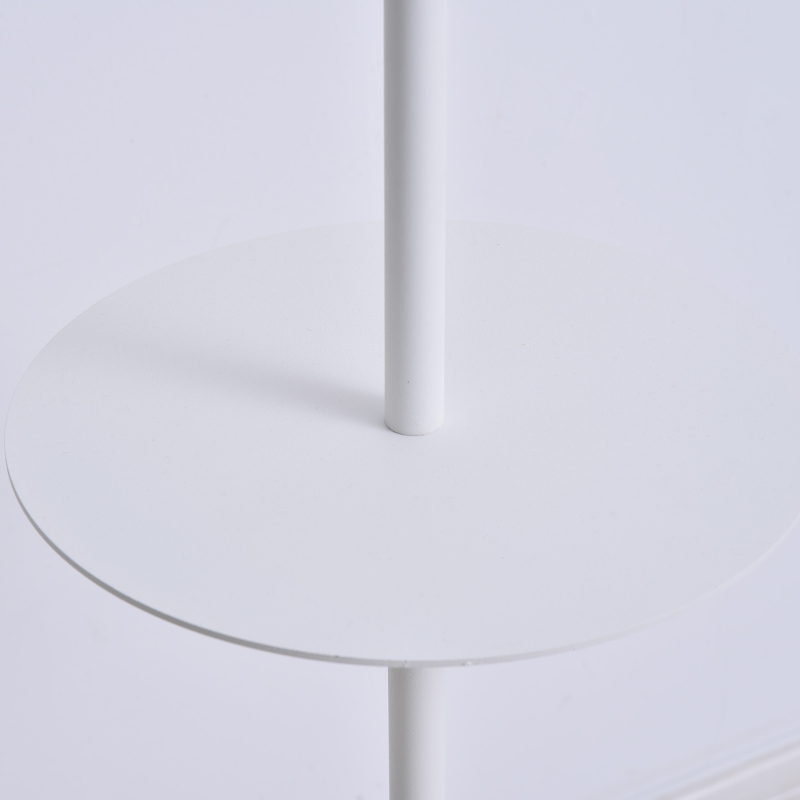 HOMCOM Lampada da Terra con Mensola e Design Moderno per Camera da Letto o Soggiorno Bianca, 40x40x152cm