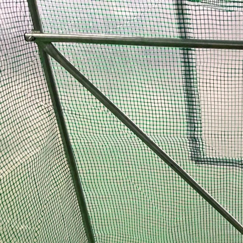 Outsunny Walk in Polytunnel Outdoor Garden Greenhouse with Windows and Doors (4 x 2M)