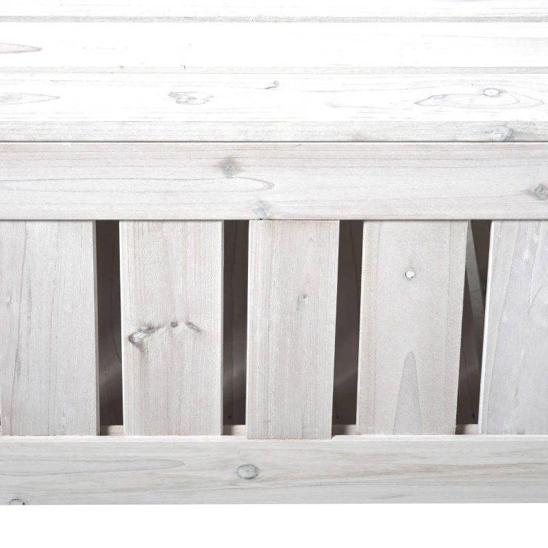 Outsunny 2 Seater Garden Storage Bench Wood Patio Seating Outdoor Deck Box Toy Chest,Yellow