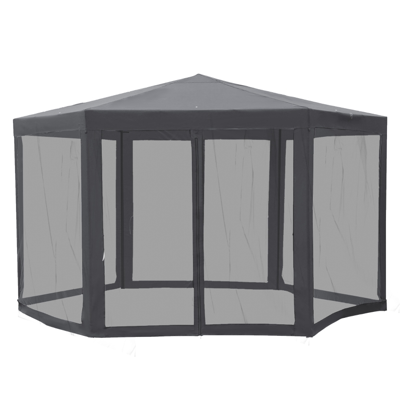 Outsunny Gartenpavillon 390 cm x 390 cm x 250 cm