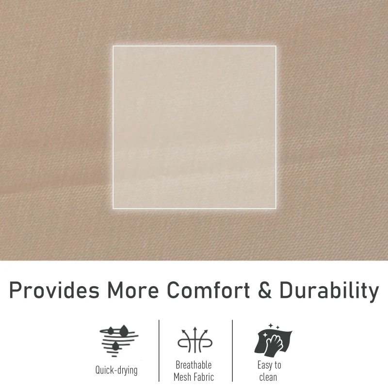 Outsunny Breathable Mesh Rocking Chair Patio Rocker Lounge for Indoor & Outdoor Recliner Seat w/ Removable Headrest for Garden and Patio