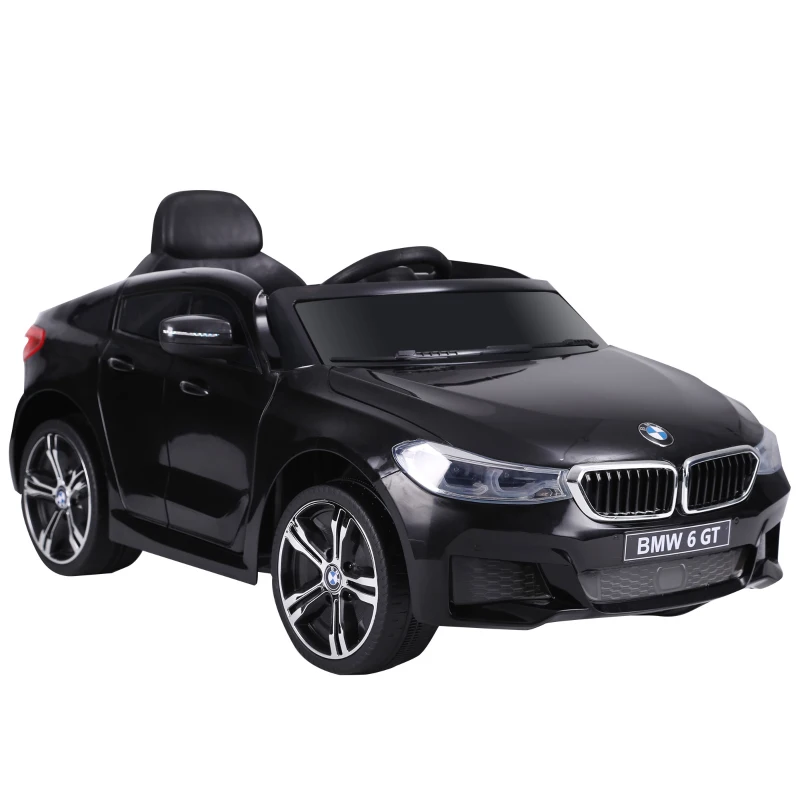 HOMCOM Carro elétrico para criança BMW 6GT para criança de 3-6 anos com controle remoto Carga 30 kg 106x64x51cm Preto