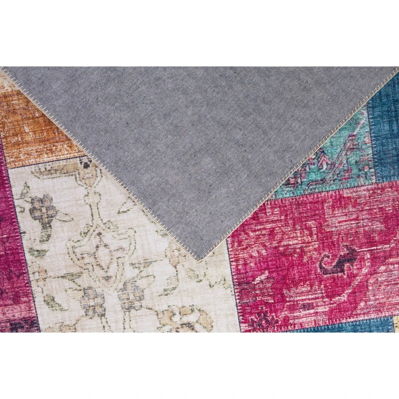 Homcom Teppich pfegeleicht Kurzflor Multi 170 x 120 x 0,7 cm