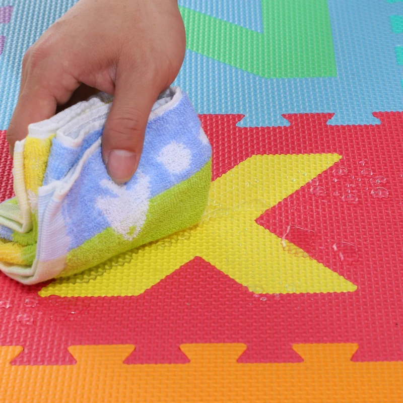 HOMCOM covor puzzle pentru copii, 36 piese, multicolor