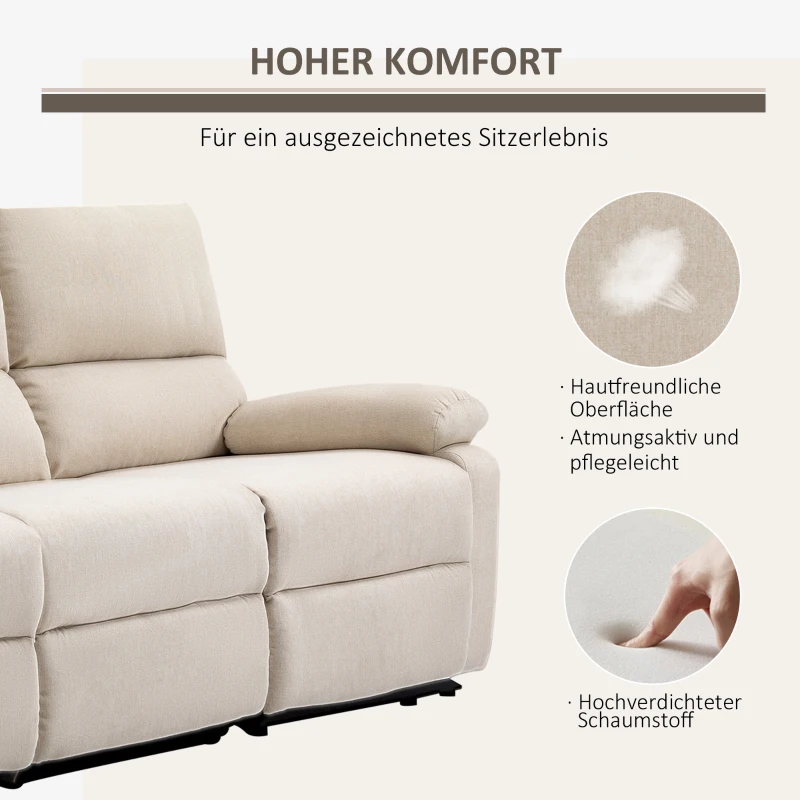 HOMCOM driezitsbank tv-bank relax lounger