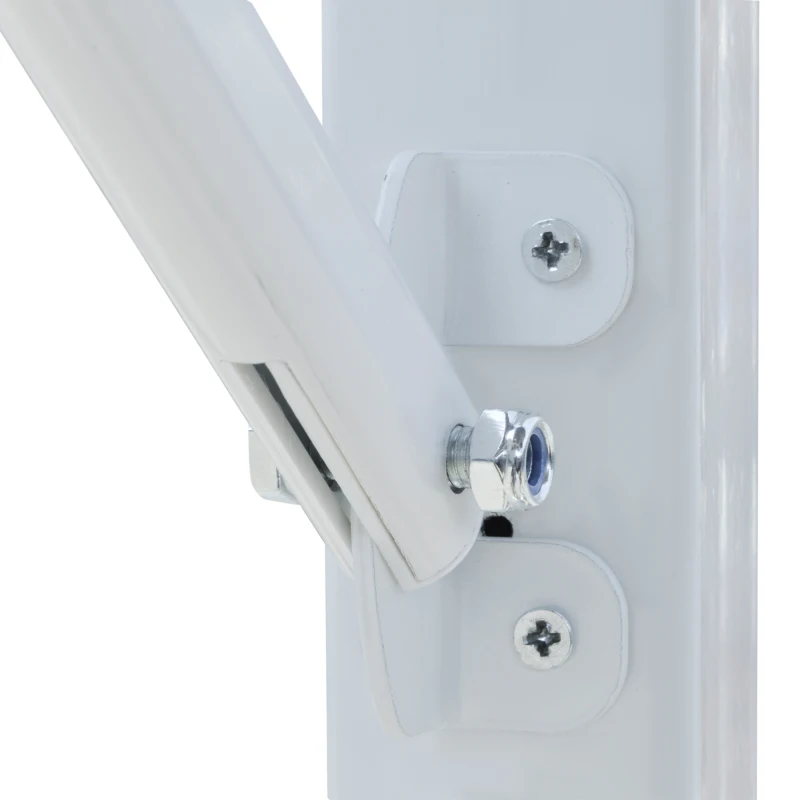 Outsunny Aluminium luifel balkon klemluifel uitklapluifel raam bruin 120 x 70 cm