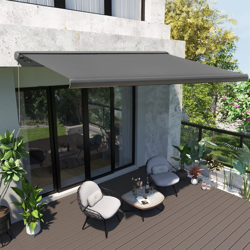 Outsunny elektrische luifel met afstandsbediening