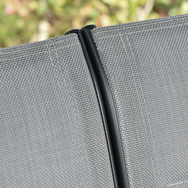 Outsunny 3-Seater Porch Swing Chair Outdoor Patio Bench for Deck with Adjustable Canopy, Padded Sling Fabric Seat