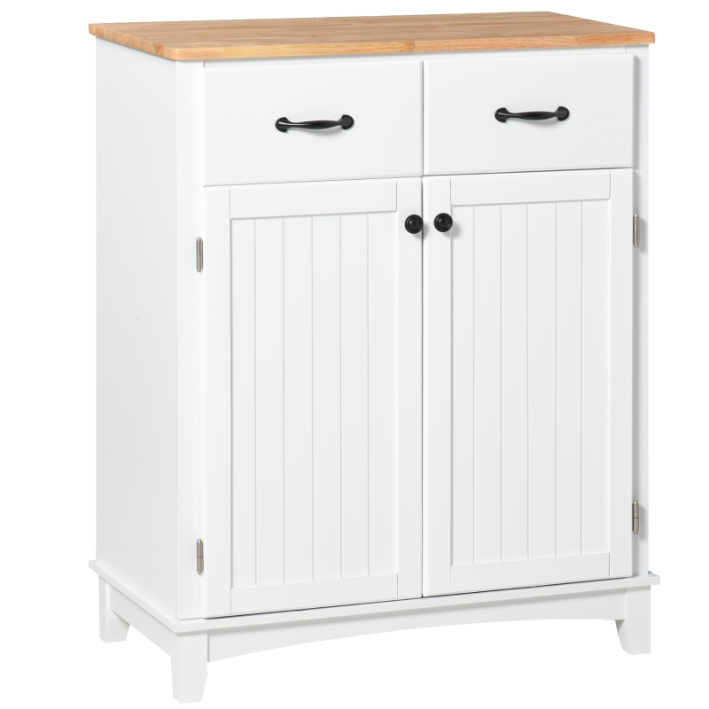 HOMCOM® Küchenschrank Sideboard mit 2 Schubladen Ablage verstellbar Aufbewahrungsschrank