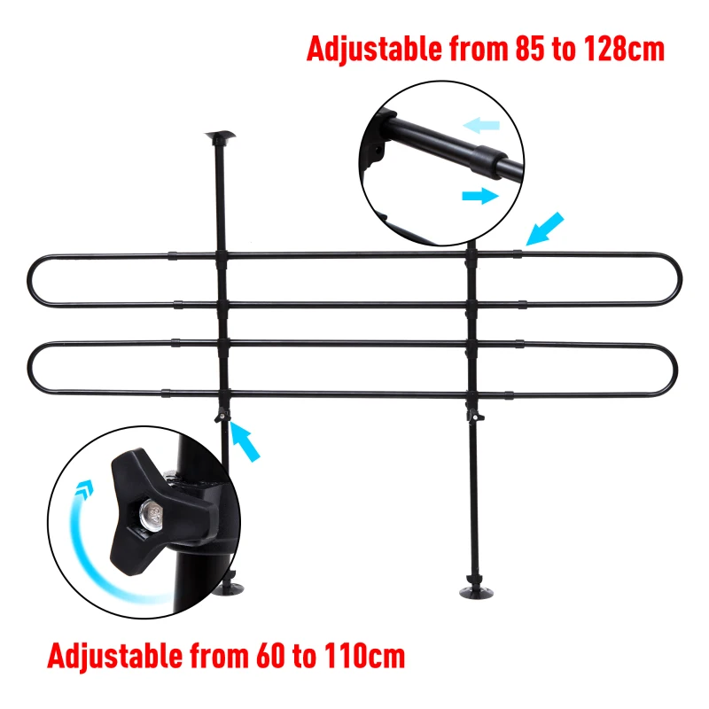 PawHut Grila de Protectie Reglabila pentru Animale Domestice pentru Masina, Negru