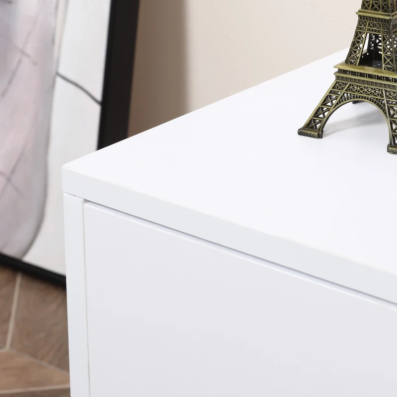 HOMCOM Carrello Porta TV con 1 Anta e Vani Aperti, Mobile per TV fino 42'' con Ruote, 80x45x39.5cm