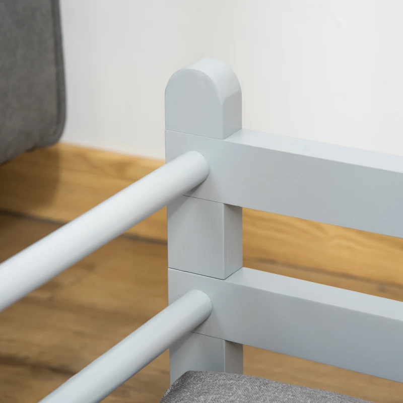 PawHut Raised Pet Bed for Medium Dogs w/ Washable Cushion, Grey