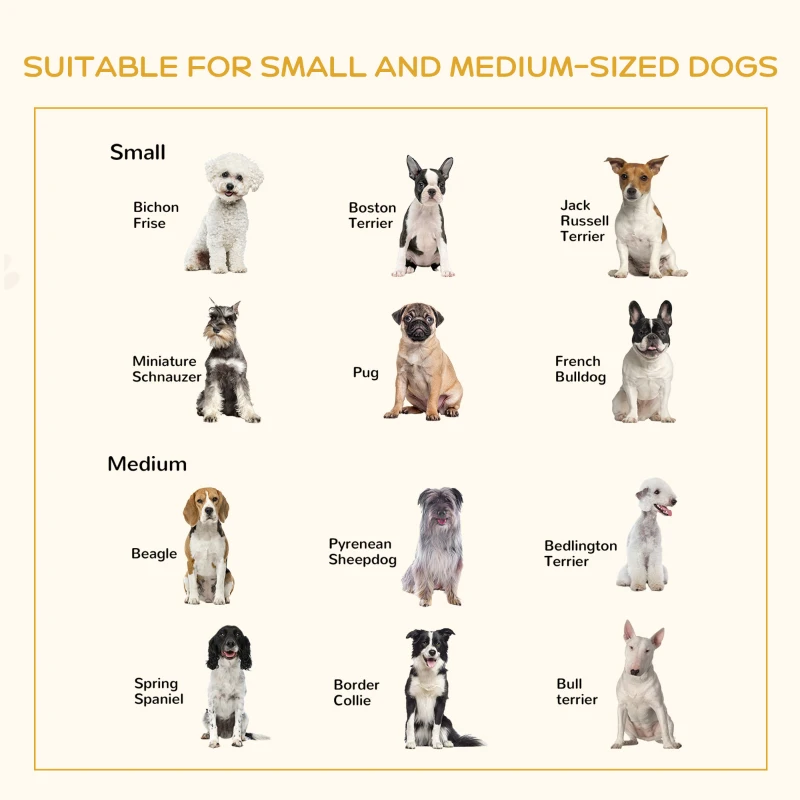 PawHut Raised Pet Bed for Medium Dogs w/ Washable Cushion, Grey