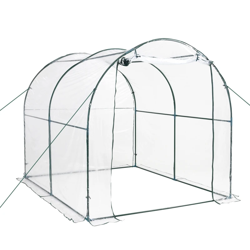 Outsunny Walk in Transparent Greenhouse S size Frame Dome PVC