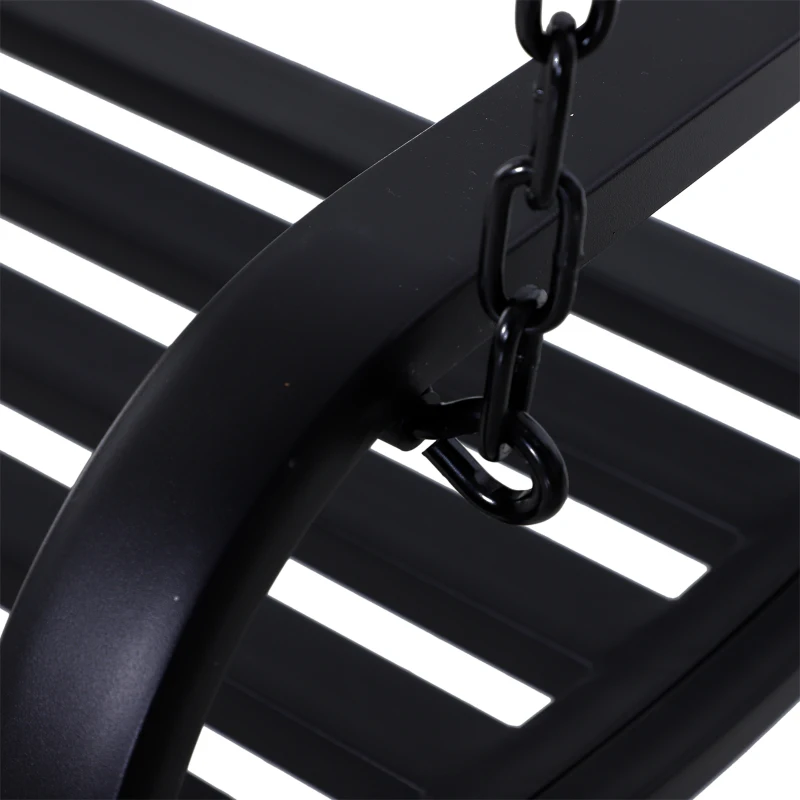 Outsunny Balansoar Suspendat de Gradina din Metal Negru