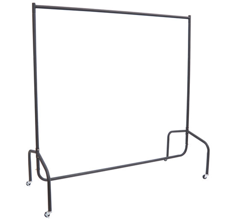 Homcom Portant Tringle à Vêtements en Acier Noir 182 x 33 x 6 cm