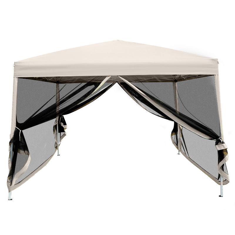 Outsunny Tonnelle Barnum Pliante en Métal Beige 300 x 300 x 255 cm
