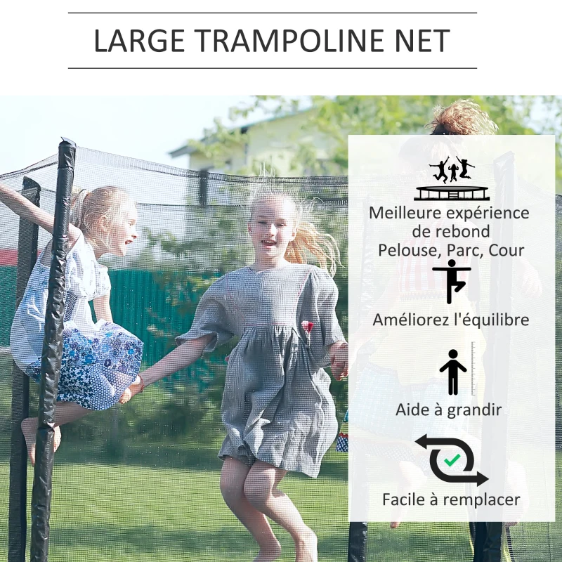 HOMCOM Filet de securite pour trampoline 12ft diametre 366 cm