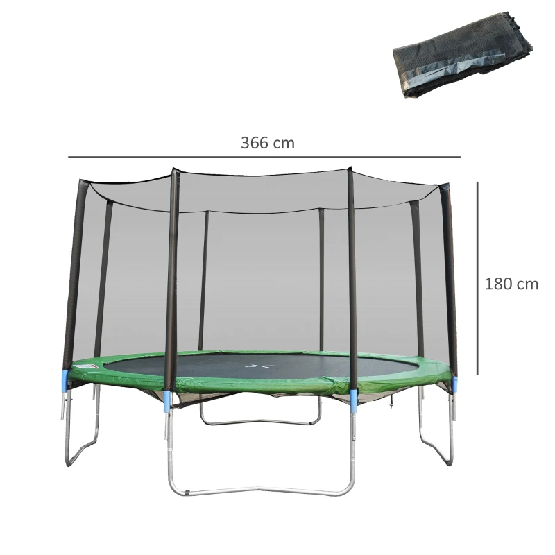 HOMCOM Filet de securite pour trampoline 12ft diametre 366 cm